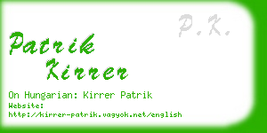 patrik kirrer business card